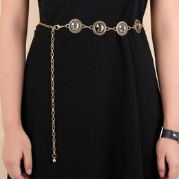 Belts Women Waist Chain Belt For Dress Skirt With Moon Star Body Waistbands Luxury Fashion Ladies Cloth Accessories Summer