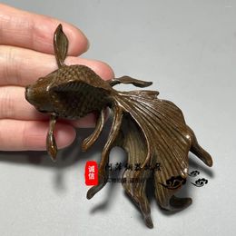 Necklace Earrings Set Copper Ware Goldfish Attracting Wealth Fish Household Decorations Cute Pets Are Favored For Tea Art Decoration