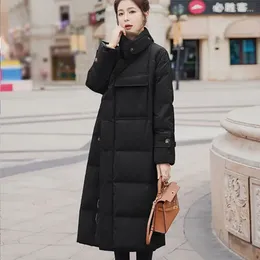 Women's Trench Coats Thick Cotton-Padded Jacket For Women Warm Parka Casual Big Pocket Outwear Loose Stand Collar Coat Winter