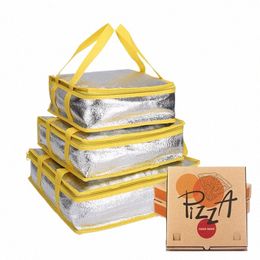 6 8 10 12 Inch Pizza Delivery Bag Insulated Pack Cooler Bag Insulati Folding Picnic Portable Ice Pack Food Thermal Bag Food 88um#