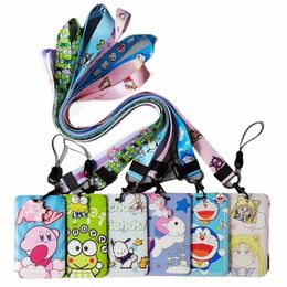 1 Set Anime Card Cases Card Lanyard Key Lanyard Cosplay Badge ID Cards Holders Neck Straps Key Chains Doraem Q1Te#