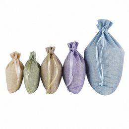 multiple size Natural Resuable Jute Linen Drawstring bags Pouch Packaging Gift Bag Jewellery Christmas Bag Drawstring Gift Bags A0cQ#