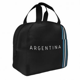 argentine Flag Insulated Lunch Bag Large Football Soccer Legend Meal Ctainer Cooler Bag Lunch Box Tote Office Outdoor Food Bag Q9iV#