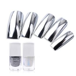 7 ml Kapazität Silberbeschichtung Wirkung modisch und glänzender Metallspiegel UV -Gel -Nagellack einweichen LED Lack Art Maniküre