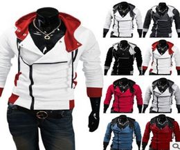 Wholesale-2016 Stylish Mens ins 3 Desmond Miles Costume Hoodie Cosplay Coat Jacket1589344