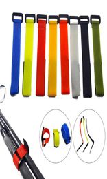 10pcs Tied Strap Nylon Button Strap Antitie Fishing Rod Binding Outdoor Fishing Gear Accessories Random Color5010845