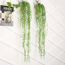 Decorative Flowers 100cm Artificial Plant Tree Fake Leaves Willow Vine Room Outdoor Window Party El Decoration Garland Ivy Wall Hanging