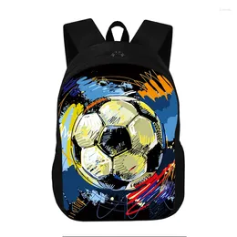 School Bags Football Youth Backpack Children's Soccerly Printed Bag Boys Girls Large-capacity Storage Computer Beautiful Gifts