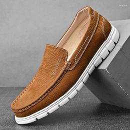 Casual Shoes Luxury Summer Men Loafers Wedding Dress White Driving Moccasins Footwear Man Leather Slip On Super Light Male