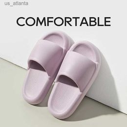 Slippers UTUNE Thick Sole Women Summer Massage Soft EVA High Heel Bath Indoor Home Slides Sandals Couple Anti-slip Outside Shoes H240416