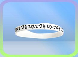 Music Notes Silicone Rubber Wristband Bracelet Elastic Belt Men Women Bracelet Fashion Jewelry Accessories Promotion Gifts 5 Color1169697