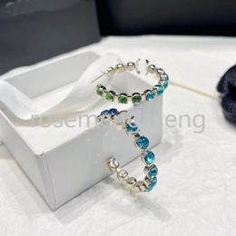 Hoop Earrings Stud Fashion Crystal Earrings Woman Luxury Designer Brand Double Letter Jewelry Women Top Quality Silver Plated Wedding Gifts Luxury Jewelry