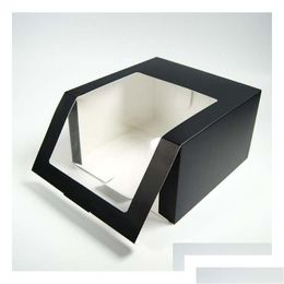 Packing Boxes Wholesale 100Pcs Paper Hat Box With Pvc Window Baseball Cap Beret Party Gift Packaging Sn4785 Drop Delivery Office Schoo Dh4Kx