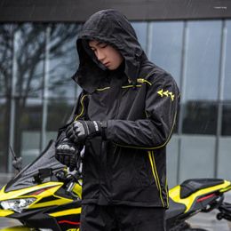 Raincoats SULAITE Motorcycle Raincoat Suit Waterproof Windproof Jacket Reflective Strip Motorbike Rain Women Men Outdoor Equipment