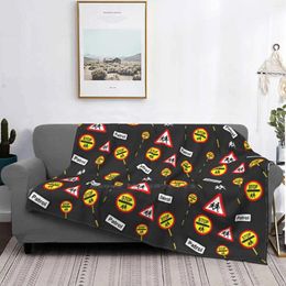 Blankets School C Ng Sign Pattern Four Seasons Comfortable Warm Soft Throw Blanket Safety Thank