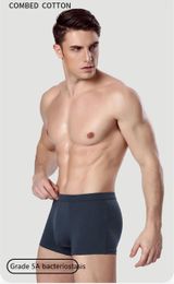 Underpants Cotton Men's Underwear Solid Colour Boxers Boyshort 3-piece Combination