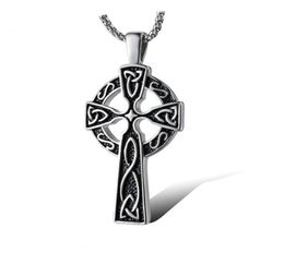 Pendant Necklaces Vintage Viking Irish Concentric Knot Necklace For Men Retro Lrish Celtics Religious Male Jewellery 24Inch8860266