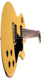 Custom Single Cutaway 1959 Special TV Yellow Electric Guitar Black Pickguard Black P90 Pickups Wrap Arround Bridge Orange Swi5984444