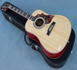 Whole handcrafted guitar 41 inch wood color 6 string humminbird wood color OEM acoustic electric guitar9084790