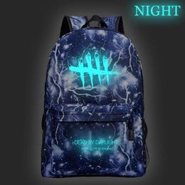 Backpack Mochila Dead By Daylight Luminous Backpacks Boys Girls School Bag Students Bookbag Teens Fashion Knapsack Mens Laptop2415652