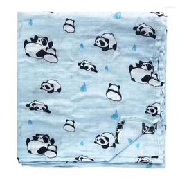 Blankets Baby Swaddle Wrap Soft Bamboo Cotton Blanket For Stroller Use Cute Cartoon 120 120cm