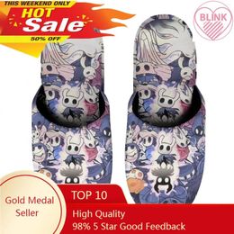 Slippers Hollow Knight 8 Warm Cotton For Men Women Thick Soft Soled Non-Slip Fluffy Shoes Indoor House Bubble