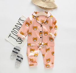 Baby Pyjamas Sets Summer Autumn Children Cartoon Pyjamas For Girls Boys Sleepwear ShortSleeved Suit Longsleeved Cotton Nightwear3780507