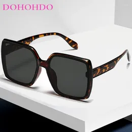 Sunglasses DOHOHDO Oversized Retro Square For Women 2024 Fashion Ins Men Sun Glasses Brand Designer Vintage Eyewear Shades UV400