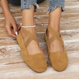 Casual Shoes Flat Women's Loafers Autumn Retro Comfortable Breathable Slip-On Soft Heeled Plus Size Zapatos De Mujer