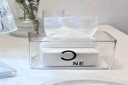 Fashion Classic Transparent Tissue Boxes Designer Decoration Designers Lettter Tissue Box For Restaurant Sitting Room D2201126Z2366866714