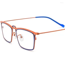 Sunglasses Frames Multicolor Pure Titanium Fashion Personality Eyeglasses Square Men Designer Glasses Stylish