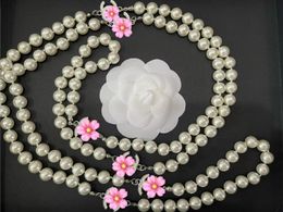 Designer Necklace Long Pearl Necklaces Chain for Women Party Wedding Lovers Gift Bride Jewellery With flannel bag