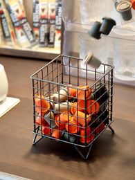 Kitchen Storage Iron Coffee Pod Holder Organizer K Cup Basket For Bar Home Decor