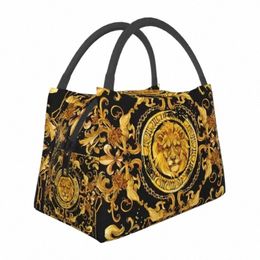 custom Golden Li And Da Ornament Lunch Bags Men Women Warm Cooler Insulated Lunch Boxes for Picnic Cam Work Travel 439e#