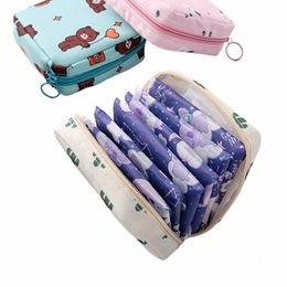 women Portable Sanitary Pads Storage Bag Tamp Pouch Napkin Cosmetic Bags Organiser Ladies Makeup Bag Girls Hygiene Pad Bag w58U#