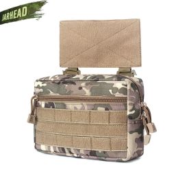 Backpacks 1000d Outdoor Multifunctional Accessory Bag Belly Pouch Edc Military Fan Waist Molle Bag for Tactical Backpack Vest