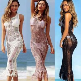 Summer Womens Long Sunscreen Bikini Blouse Beach Dress Women