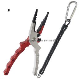 New 17Cm/6.7In Aluminum Fishing Pliers Mtipurpose For Split Ring Crim Cutting Hook Tool Tackle Drop Delivery Dhafc