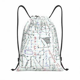 custom Math Homework Drawstring Bags Men Women Lightweight Geek Teacher Gift Sports Gym Storage Backpack F0Jm#