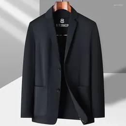 Men's Suits Casual Suit Spring And Summer Micro-bounce Light Luxury Business Solid Colour Sunscreen Jacket