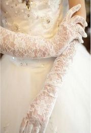 White or ivory Brand new Satin gauze Finger elbow Length Gloves Bridal Wedding Gloves Bridal Gloves for Wedding Quinceanera Prom o5380684