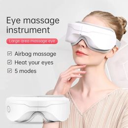 Thermostatic Heated Eye Massager Bluetooth Music Relax Reduce Fatigue Dark Circles Bags Dry Eyes Improve Sleep Gifts 240411