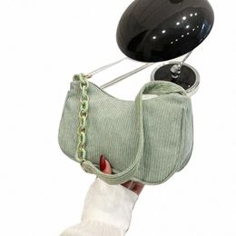 fi Shoulder Bags for Women 2023 New Casual Corduroy Crossbody Bags for Women Solid Colour Simple Handbags Women's Bag 24og#