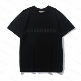 T-shirt Essentialsshirt Mens T Shirts Thick Cotton Version Summer Women Designers Tshirt Fashion Tops Man Casual Letter Polos Clothing Clothes Tees 2024 ZX4