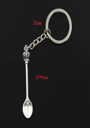 Wonderland Crown Inspired Mini Spoon Snuff Pendant Charms Car Keychain Bag Handbag Keyring Car Key Chain Souvenir Gift7590666