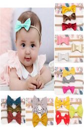 Baby Girl Headband Set Bow Children Hairband 3pcs Sets Solid Striped Plaid Newborn Headwear Elastic Infant Headdress 31 Designs DW5881560