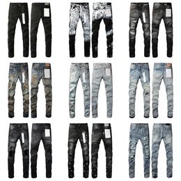 Purple Jeans Denim Troushers Designer de jeans masculino Jean Men calça preta de qualidade de alta qualidade design retro streetwear casual calça jeans L6