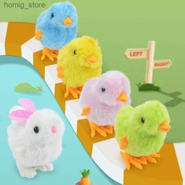 Plush Keychains Childrens simulation mini inflatable windmill toy chick rolls up toy and runs Y240415