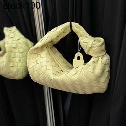 BottegVenetas Handbag Italy Jodie Top Bag 23 Mini Woven Knot Cloud Underarm Handle Cowhide Women's Leather