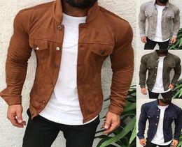 New Winter Men cotton Cowboy jackets Real Cow Suede Leather Jacket Slim Fit Short Fashion Genuine Leather Jacket Motorcycle Coat5862006
